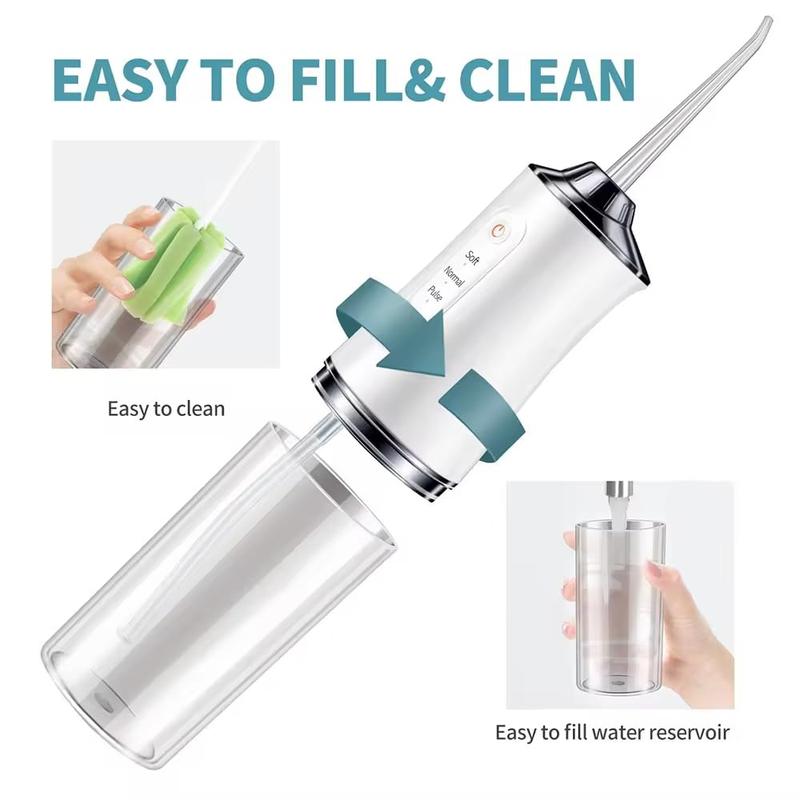 Cordless Oral Hygiene Tool - 3 Mode Water Flosser with 4 Nozzles Christmas present