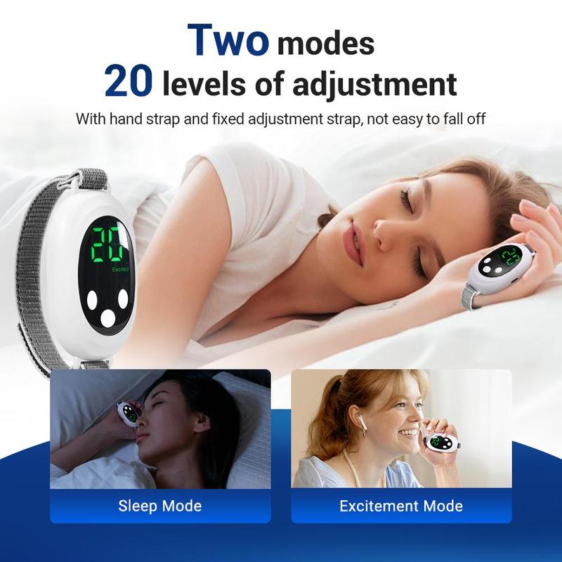 Handheld Microcurrent Sleep Aid, Intelligent Stress Relief Hypnotherapist, Sleep & Excitement 2 Modes & 20 Levels Adjustment Sleep Aid Mini Pulse Massager