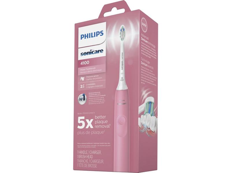 Philips Sonicare 4100 Power Toothbrush, Rechargeable Electric Toothbrush with Pressure Sensor, Deep Pink (HX3681 26)