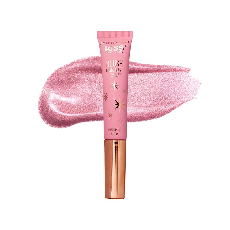 Kiss New York Professional Pearl Liquid Blush Beauty Wand, High Pigment Glow for Cheek, Eye & Lip Makeup, Lightweight with Sponge-Tip Applicator Cosmetic