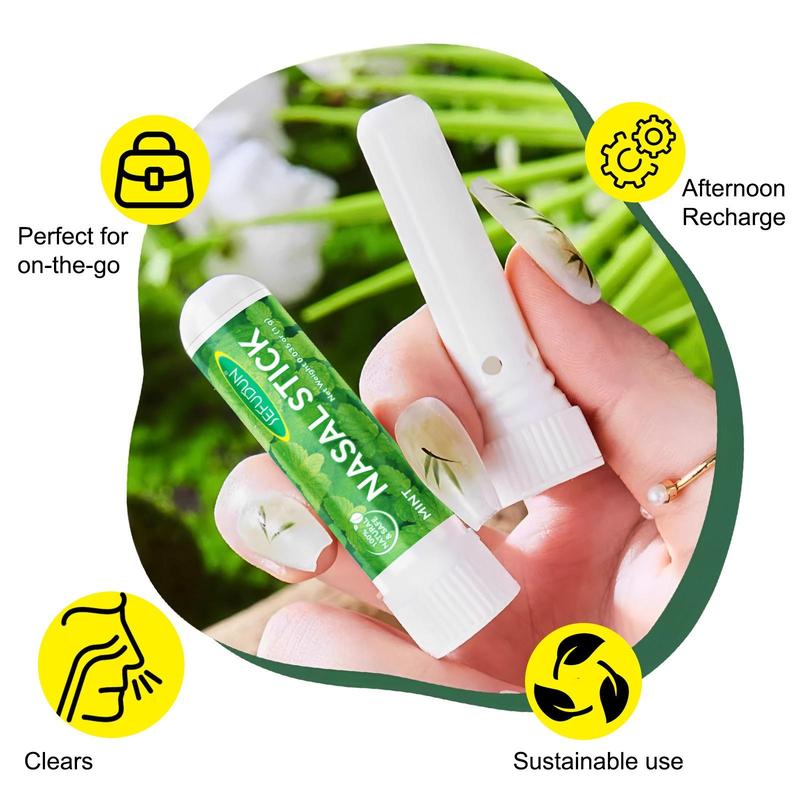 Nasal Breathing Stick, 8 Counts Natural and Safe Nasal Breathing Stick, Portable Nasal Care Product for Women & Men