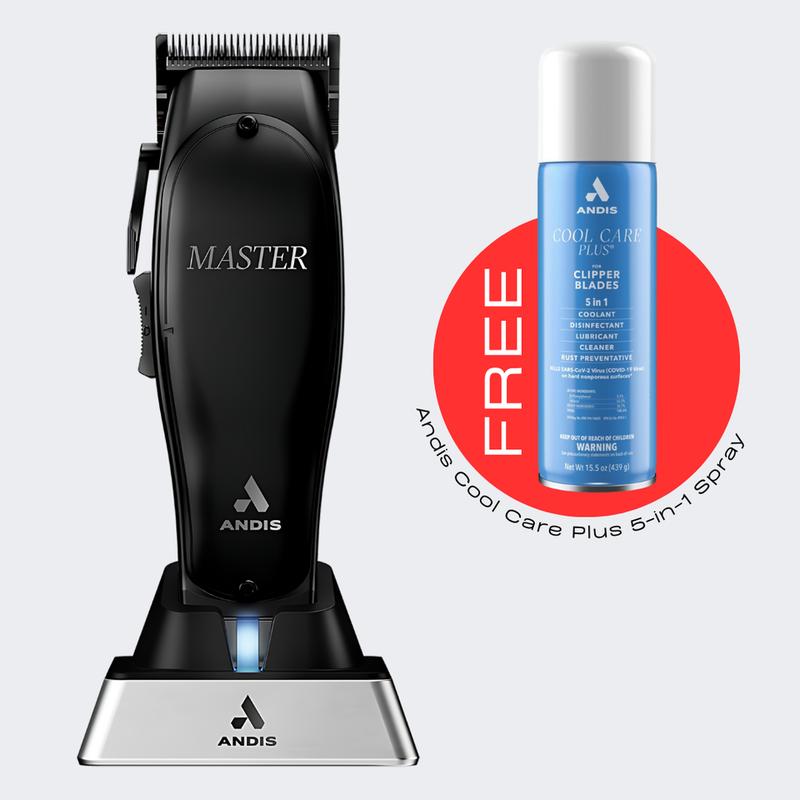 Andis Black Label Master Cordless Special Edition Clipper with FREE Cool Care Plus® Can