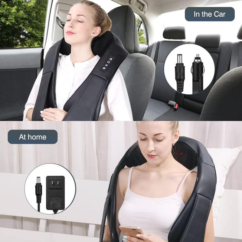 Neck Massager with Heat, Shiatsu Massager for Neck, Back, Shoulder, Foot and Leg, Deep Tissue 3D Kneading Massager for Relax Muscles at Home and Offie,Neck Massager for Women and Men