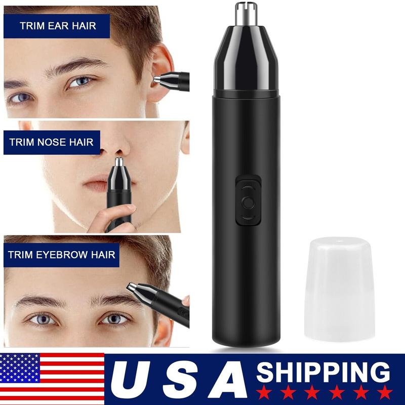 USB Rechargeable  Electric Nose Hair Trimmer as Father's Day Gifts, Portable Comfort Ear and Nose Hair Trimmer, Electric Nose Hair Clipper, Pocket Size Cordless Nose Hair Shaving Tool and Facial Hair Removal Device for Men Women