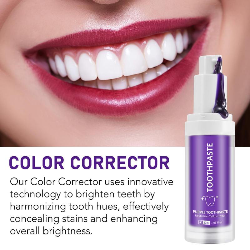 Purple Toothpaste, Tooth Brightening Toothpaste for Christmas Gift, Oral Care Toothpaste for Men & Women, Daily Oral Care Product