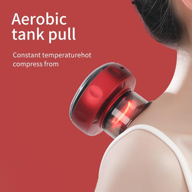 Electric Vacuum Cupping Device, Comfort Portable Rechargeable Body Massage Tool, Multi-use Massage Devices for Arm, Waist, Legs, Abdomen