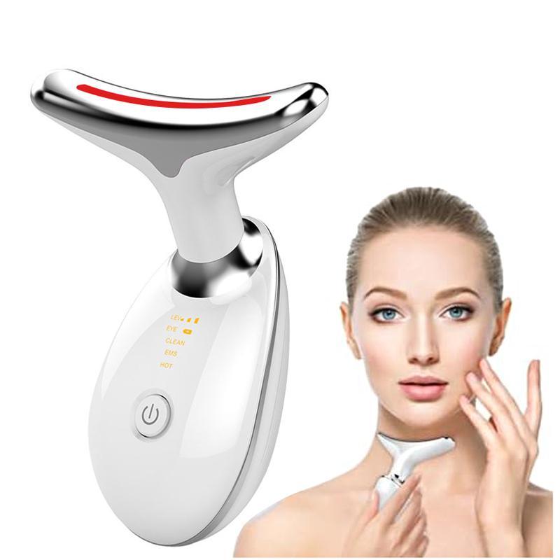 Daily Comfort Facial Neck Beauty Instrument with Three Adjustment, Deep Cleansing LED Facial Care Machine for Tightening and Lifting Face Neck Wrinkle for Women, Cruel Summer, Cosmetic Gift, Halloween & Christmas Gift