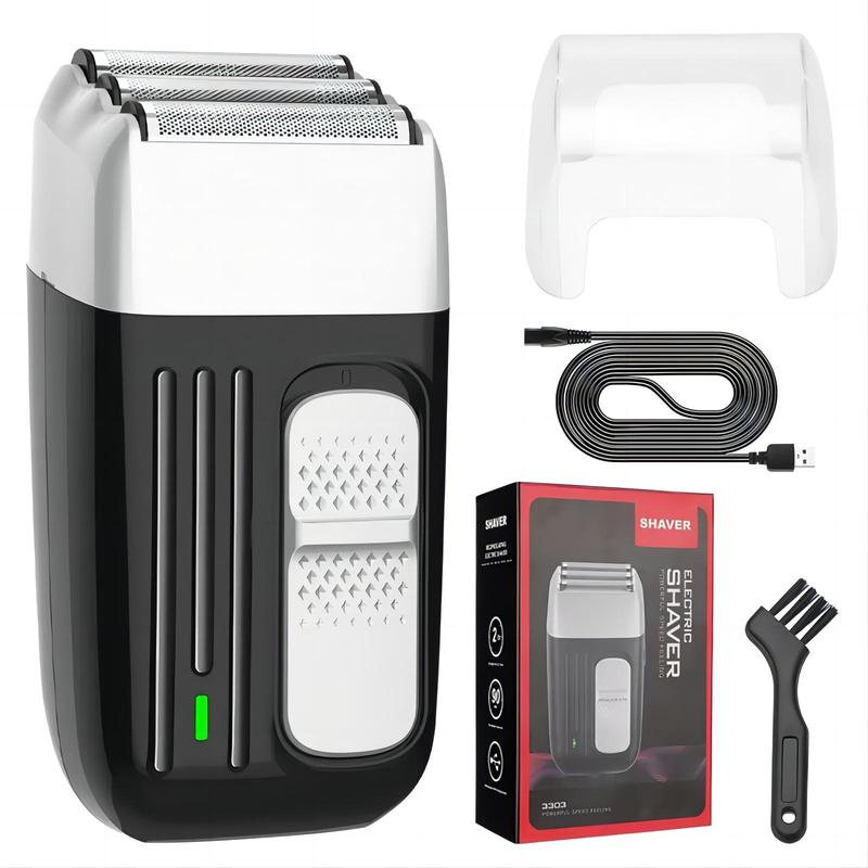 Electric Shaver, Cordless Electric Foil Shaver, Rechargeable Reciprocating Shaver, Beard & Mustache Trimmer for Men