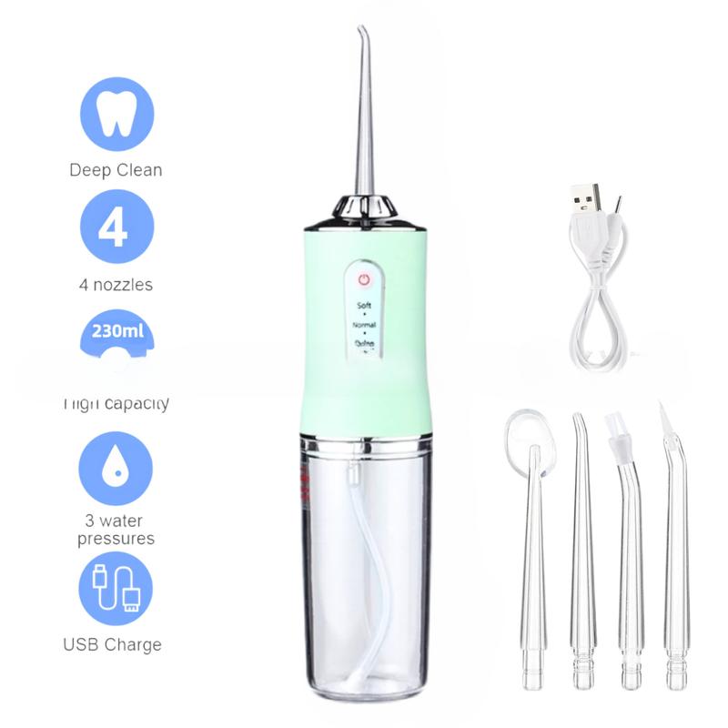 Cordless Oral Hygiene Tool - 3 Mode Water Flosser with 4 Nozzles Christmas present