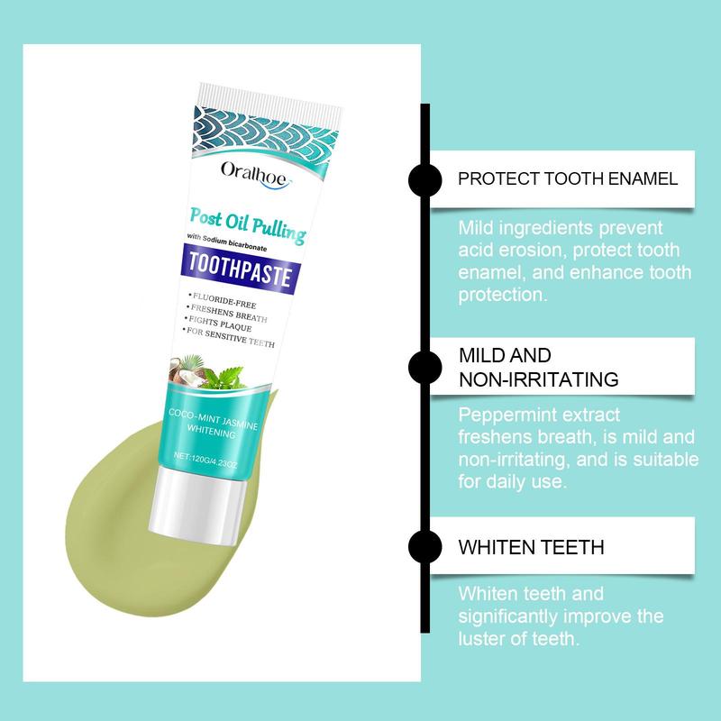 Oil Pulling Toothpaste, 1 2 Counts Deep Cleaning Toothpaste, Brightening Toothpaste for Healthy Teeth, Dental Care Products for Adults