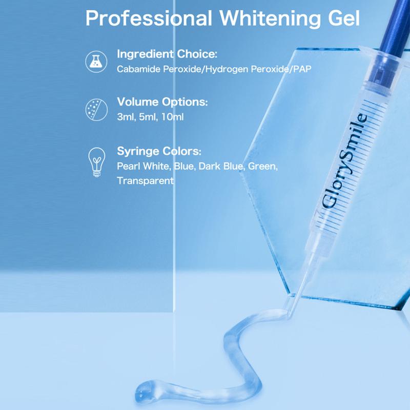 GlorySmile Teeth Whitening Kit,Teeth Whitening Light with 3 Carbamide Peroxide Teeth Whitening Gel for Sensitive Teeth, Non-Sensitive Fast Teeth Whitener, Enamel Safe and Gentle, Effective, Travel-Friendly, Easy to Use