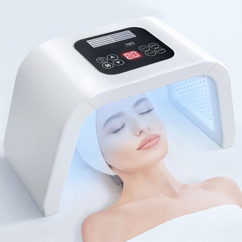 Folding Colorful Light LED Mask Instrument, Facial Care Machine, Home Skin Care Device, Gifts For Women Comfort