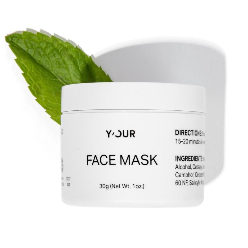 Purifying Clay Mask by Y'OUR | Detoxifying & Minimize Pores | Clear Acne | Glycolic Acid, Salicylic Acid & Bentonite Clay