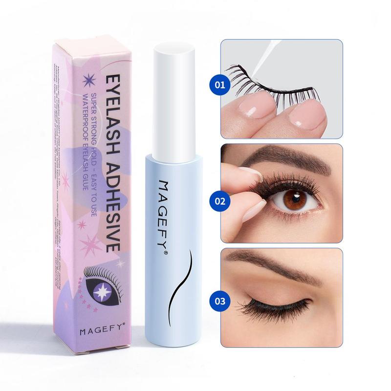 Super Strong Hold Waterproof Eyelash Adhesive, Long Lasting False Eyelash Glue, Beauty & Personal Eye Makeup Product for Women & Girls, Christmas, Christmas Gift