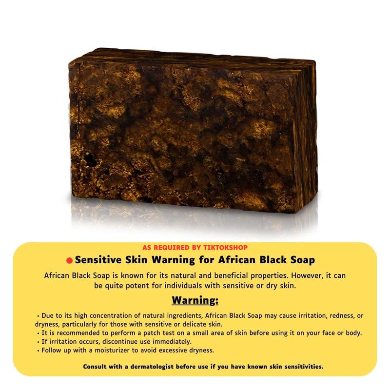 3-Pack Premium Handmade African Black Soap - Natural Soap With Shea Butter and  Aloe Vera