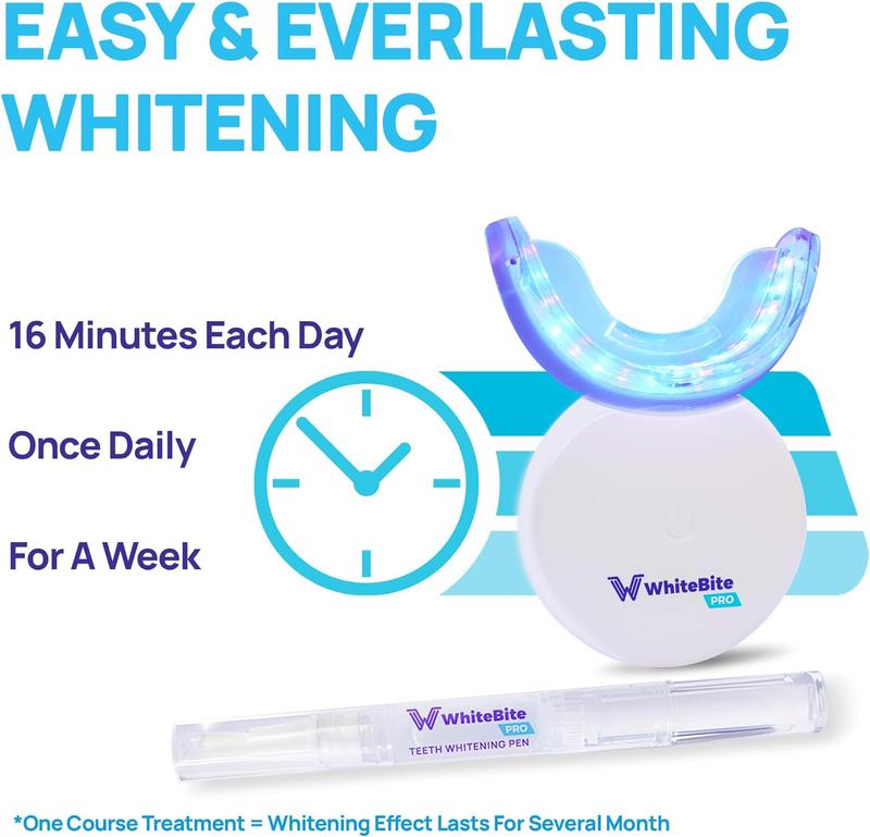 Teeth Whitening Kit: 32X LED Light & Carbamide Peroxide Gel for Sensitive Teeth – Professional Whitener with Mouth Tray for a Radiant, Bright Smile