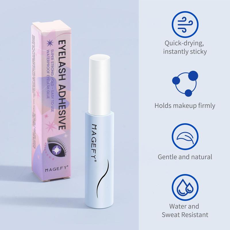 Super Strong Hold Waterproof Eyelash Adhesive, Long Lasting False Eyelash Glue, Beauty & Personal Eye Makeup Product for Women & Girls, Christmas, Christmas Gift