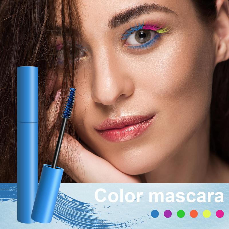 Colorful Waterproof Mascara, 6 Counts set Long Lasting Natural Curl Eyelashes Mascara, Eye Lashes Lengthening Volumizing Mascara Stick