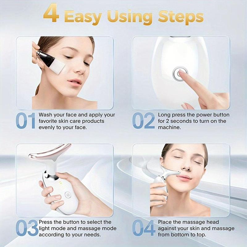 Multifunctional Facial Massager, Neck Massager, Vibrating Heating Facial Beauty Massager, Neck Face Lifting Tool, Facial Beauty Instrument, Christmas Gift