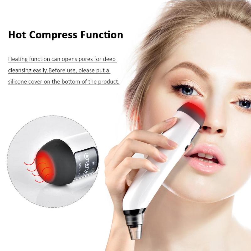 Electric Blackhead Remover, Rechargeable Blackhead Extractor, Professional Facial Beauty Instrument for Women & Men