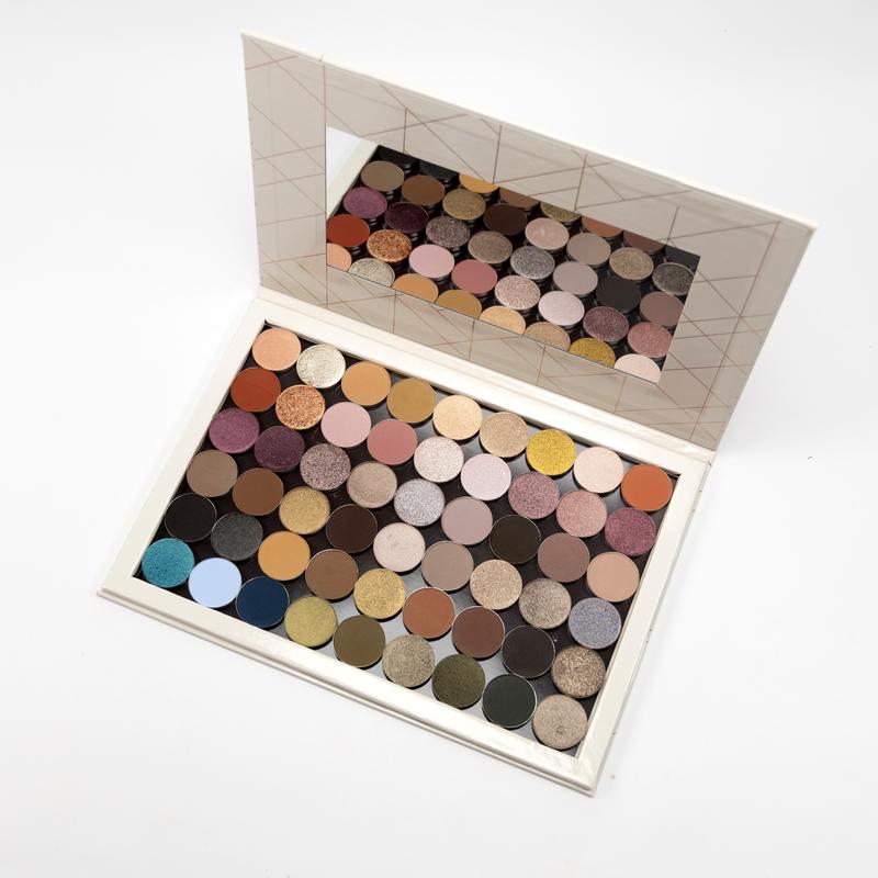 Palette Full of Singles, 54 Shimmers and Mattes in Large Magnetic Palette, Unlabeled