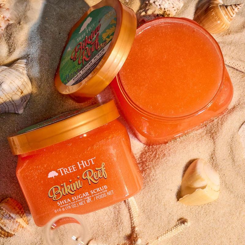 Tree Hut Bikini Reef Shea Sugar Scrub, 18 oz, Ultra Hydrating and Exfoliating Scrub for Nourishing Essential Body Care