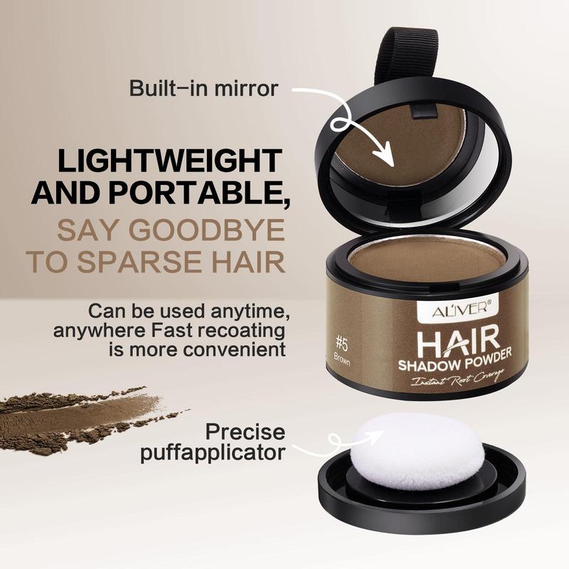 Hair Shadow Powder, 1 Box Natural Hairline Powder, Waterproof and Sweat-proof Hair Powder, Suitable for Men and Women