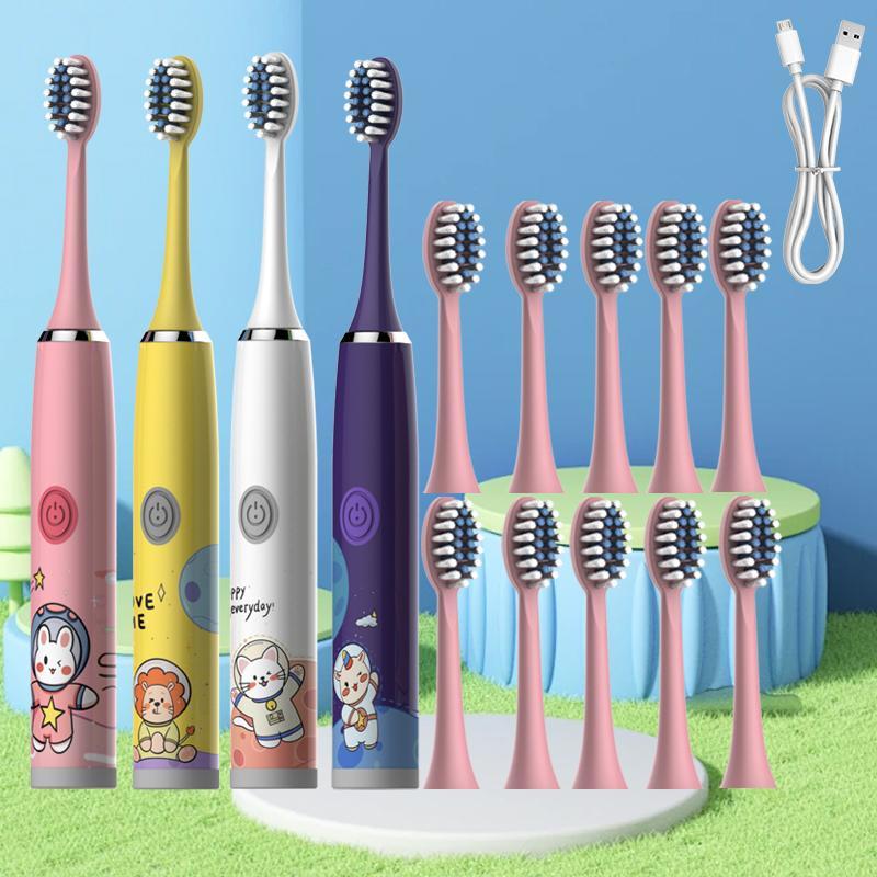 Electric Toothbrush With 11pcs Brush Heads, Gums Protecting Motor Toothbrush With Soft Bristles, Intelligent Deep Cleaning Toothbrushes