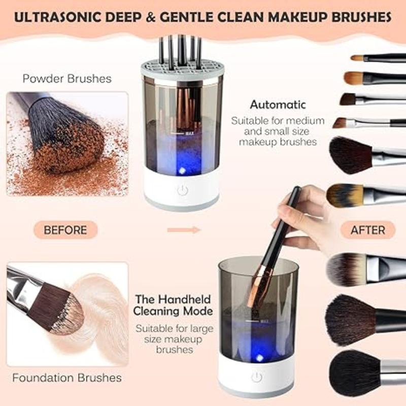 Electric Makeup Brush Cleaner, Automatic Electric Makeup Brush Cleaning Machine, Makeup Brush Cleaning Tool for All Sizes Makeup Brushes, Home Supplies