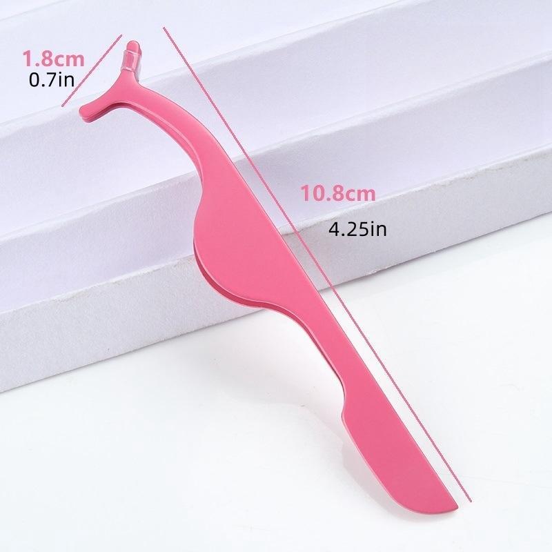 Stainless Steel Eyelash Tweezers, False Eyelashes Application Aid, Professional Makeup Tools for Women