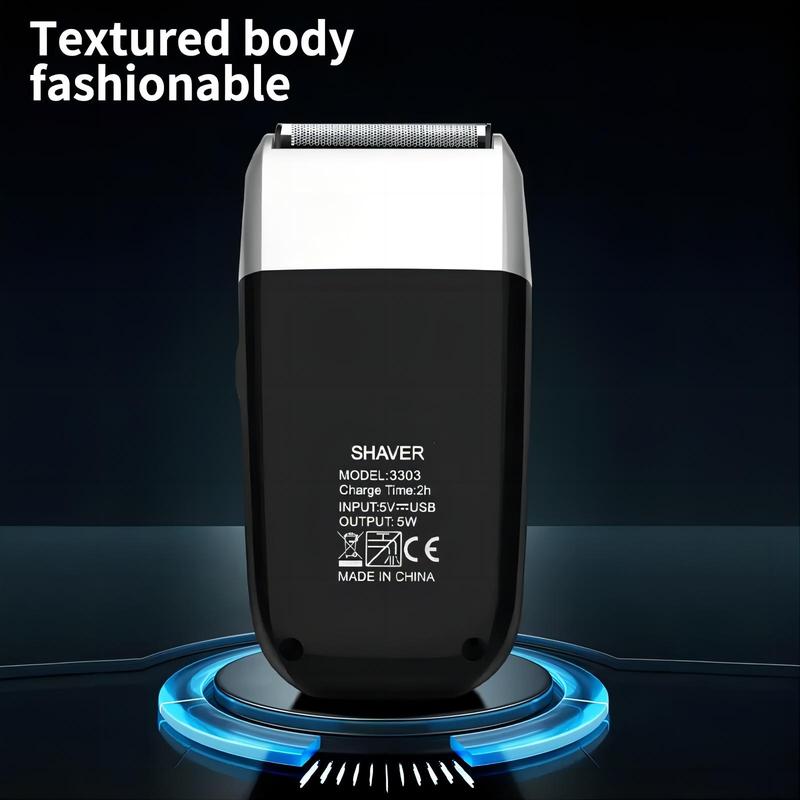 Electric Shaver, Cordless Electric Foil Shaver, Rechargeable Reciprocating Shaver, Beard & Mustache Trimmer for Men