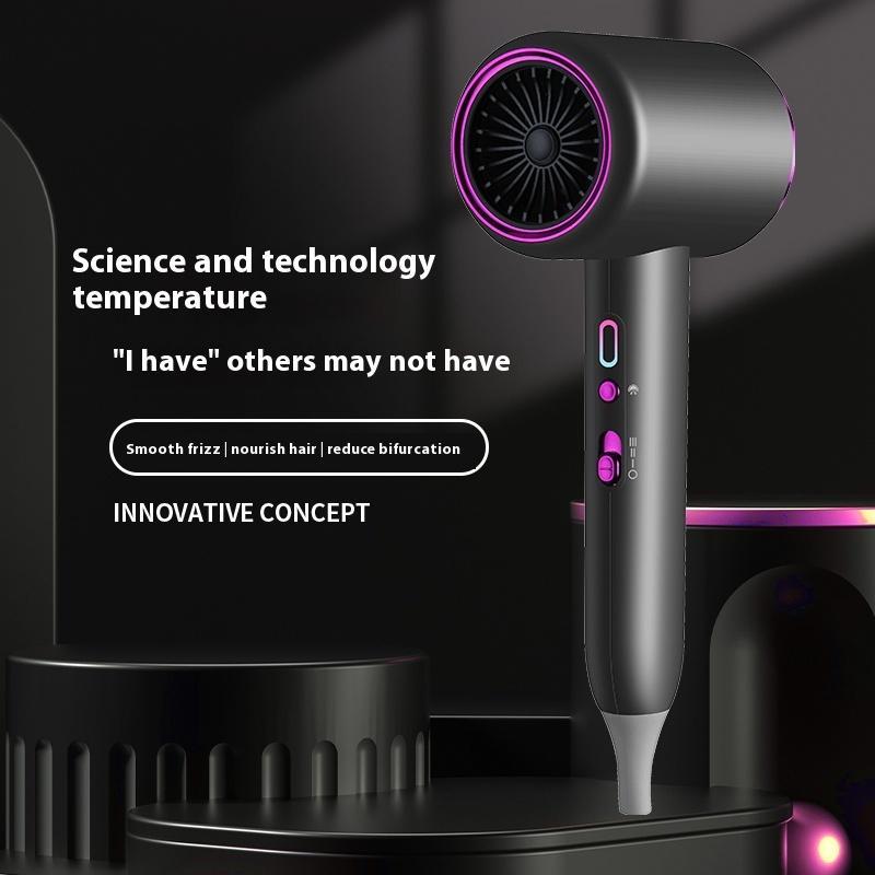 High Power Negative Ion Hair Dryer, Professional Hair Dryer with Nozzle, Low Noise Hot Air Blow Dryer, Hair Styling Tool for Home & Salon Use