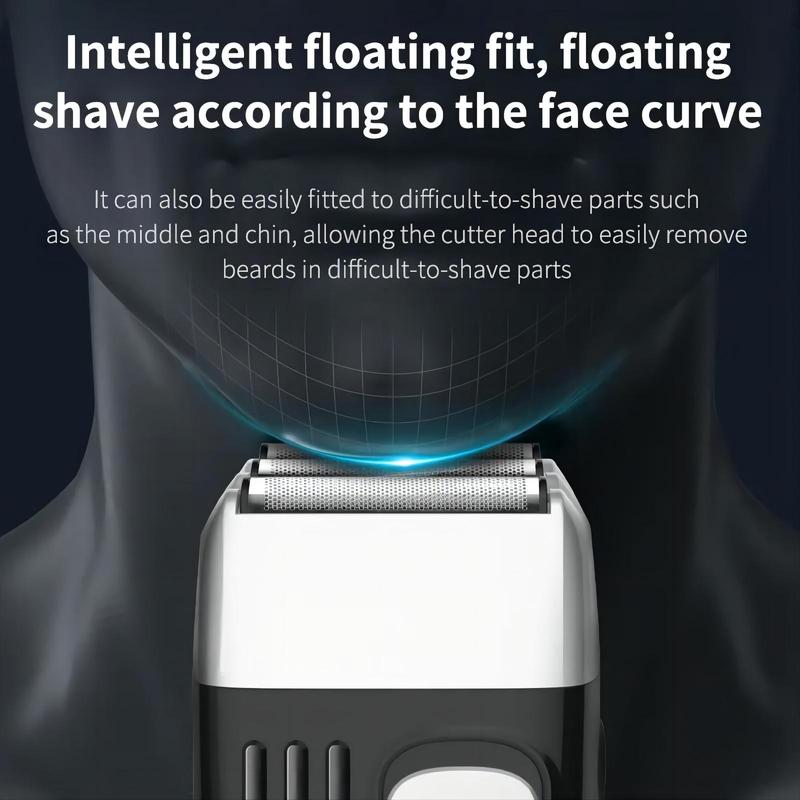 Electric Shaver, Cordless Electric Foil Shaver, Rechargeable Reciprocating Shaver, Beard & Mustache Trimmer for Men