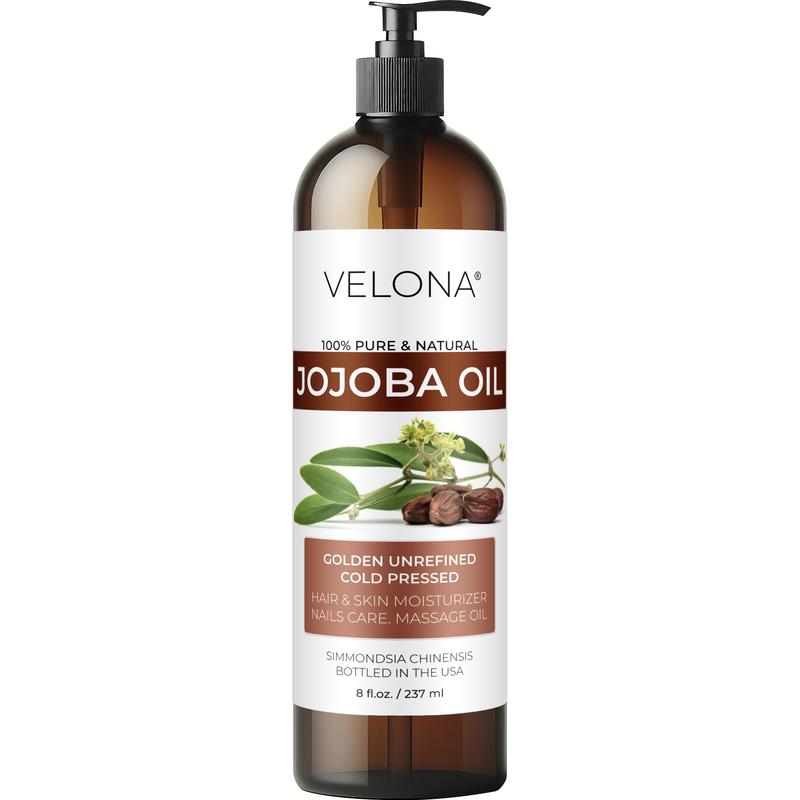 Jojoba Oil - 8 fl oz | 100% Pure and Natural | After Shower Body Oil | Golden, Unrefined, Cold Pressed, Hexane Free