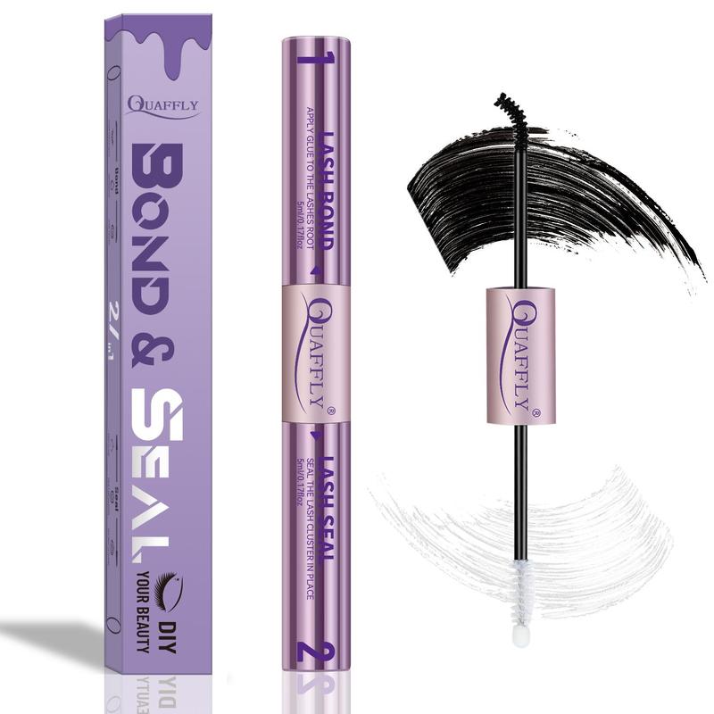 2 in 1 Long Lasting Eyelash Bond & Seal Glue, Waterproof Eyelash Extension Adhesive, Eye Makeup Tool for Women & Girls