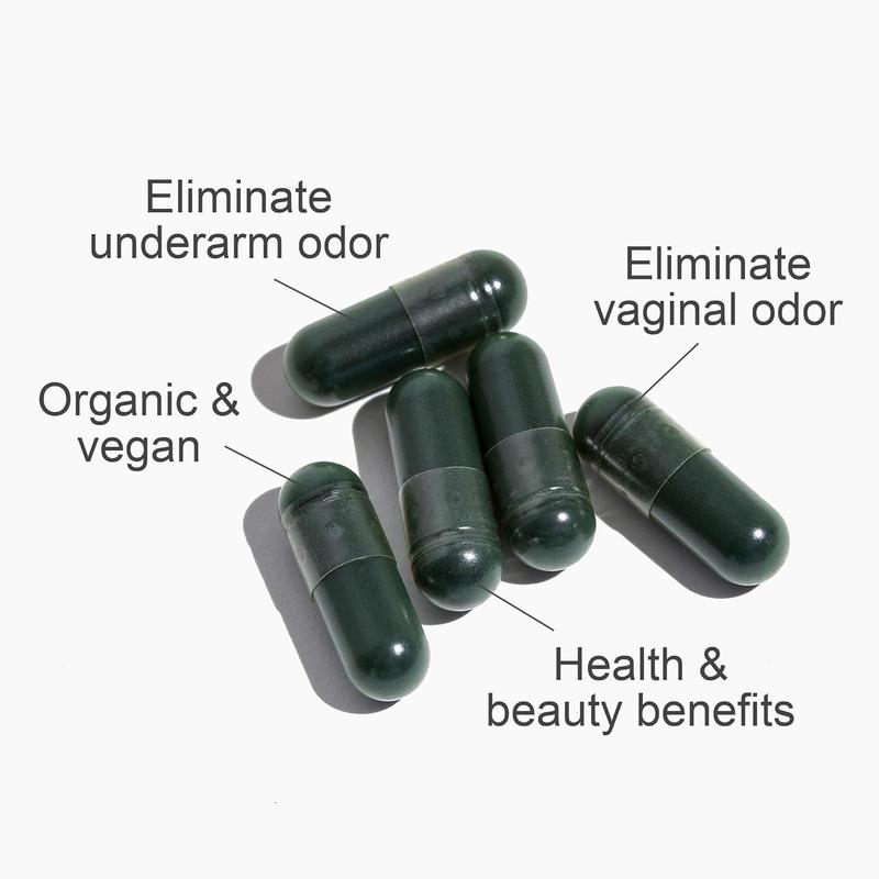 It Just Works All Chlorophyll Natural Full Body Deodorizing Supplement for Underarms and Private Parts |  Organic Deodorant That Works from The Inside Out