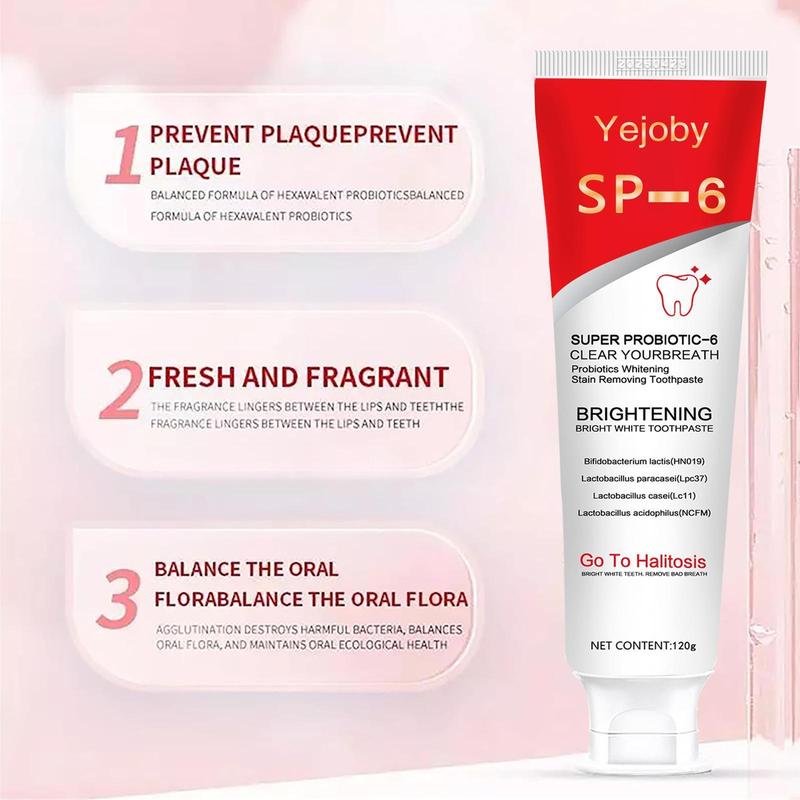 [90% People Choose] Probiotics Bright White Toothpaste, Sp 6 Toothpaste, Sp-6 Ultra Whitening Toothpaste, Ultra Whitening Toothpaste Sp-6, Sp-6 Probiotics Whitening Toothpaste, Fresh Breath