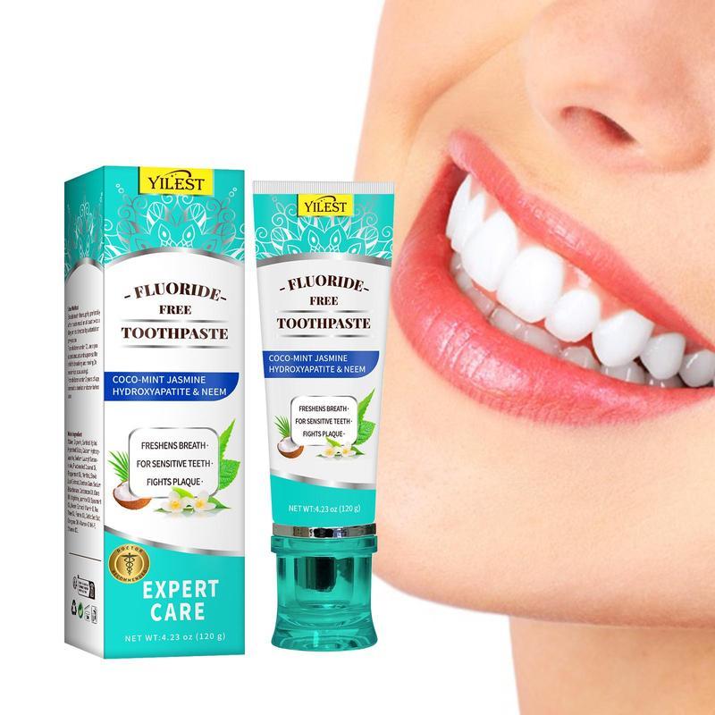 Natural Mint JasmineNeem Toothpaste for Women & Men - Hydroxyapatite, Brightening & Freshening Oral Care Product