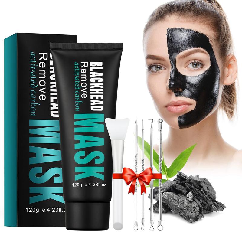 Blackhead Remover Mask,Activated Charcoal Peel Off Mask,Deep Cleansing Mask with Brush Pimple Extractors,Blackhead Mask for Cleansing,Pore Minimizing,Gentle Exfoliating,for All Skin Types,Oily Skin