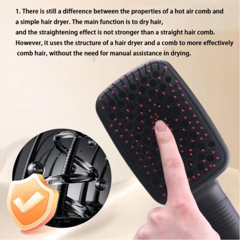 Multifunctional Blower Hair Dryer with Comb Design, 1 Box Fast Drying Styling Tool, Hot Air Brush, Ideal Gift for Women & Girls