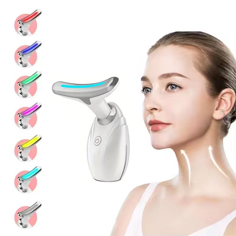 V-shape Facial Massage Instrument, 1 Count 7-colors Facial Skin Care Instrument, Professional Massage Product For Women