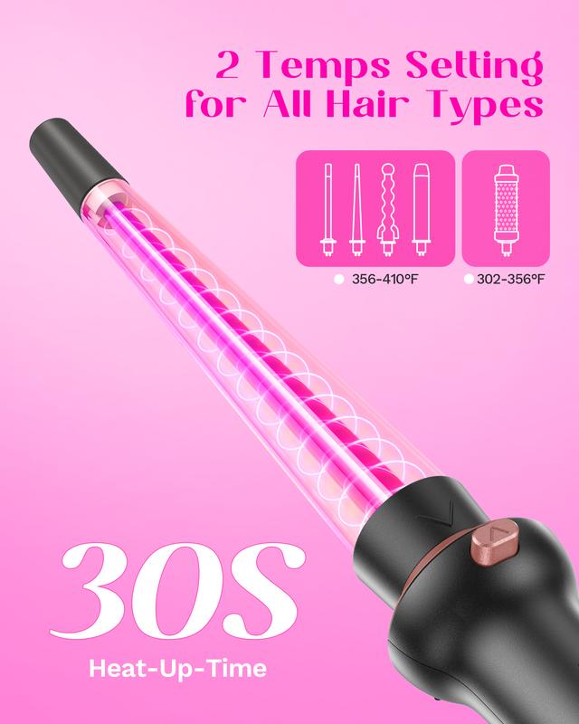 Wavytalk 5 in 1 Curling Wand Set With Thermal Brush