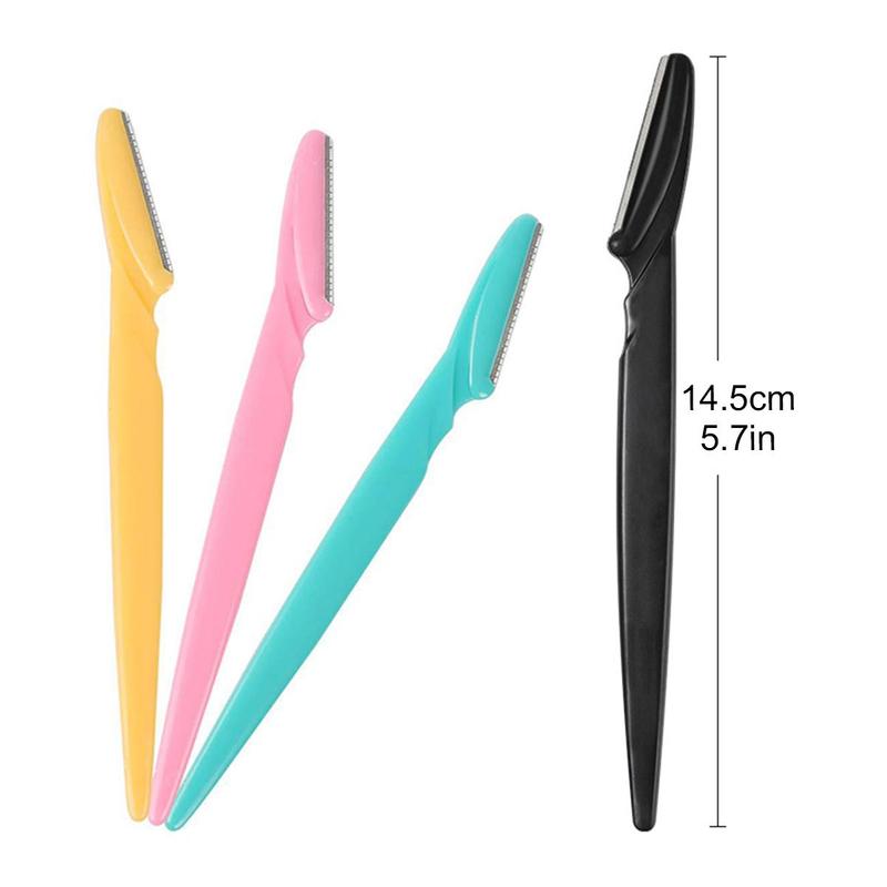 Mixed Color Eyebrow Razor with Cover, Gentle Safe Eyebrow Trimmers, 12pcs set Hair Trimmer, Portable Face Hair Shaving Tool for Daily Use,  Tik Tok Shop Gifts for Girlfriend