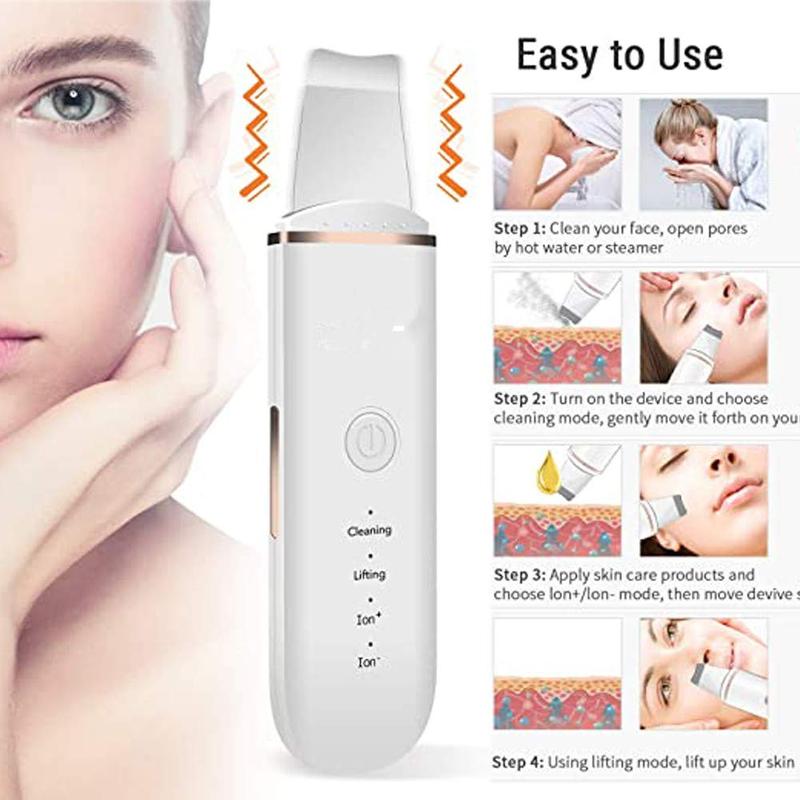 Blackhead Care Tool, 4 Modes Facial Pore Cleaner, Facial Deep Cleansing Tool, Personal Care Appliances for Women & Men