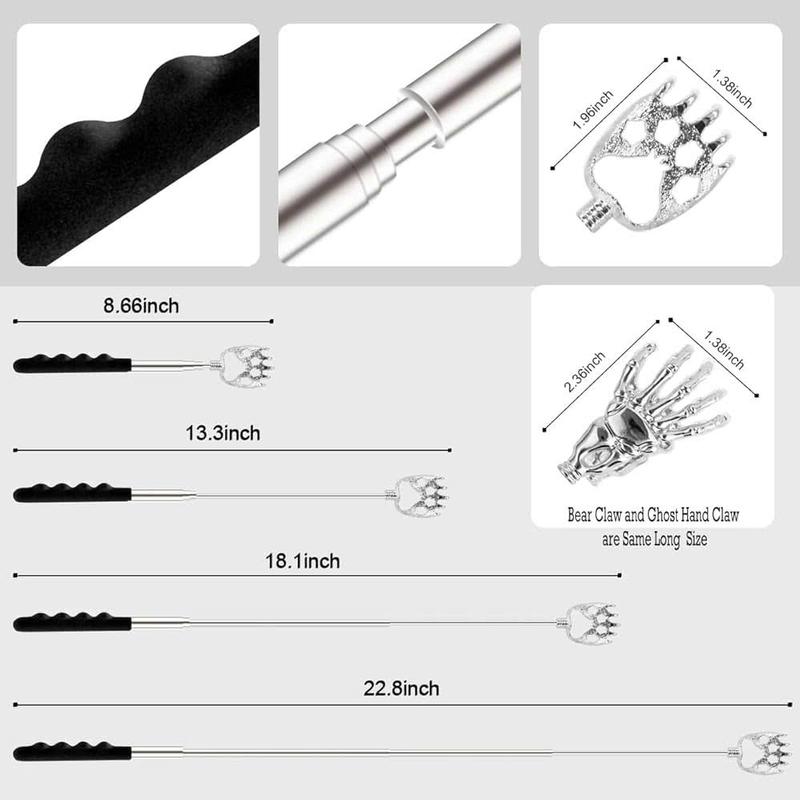 Stainless Telescopic Back Scratcher 3 Pack with Pretty Box - Different Designs