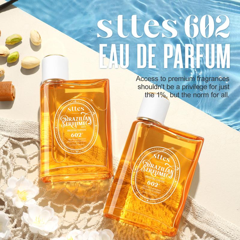 Sttes brazilian Perfume 602#（Irresistible Sunshine） - Eau De Perfume 100ml (3.4fl Oz)  vanilla Gourmet tune (Caramel vanilla flavor)