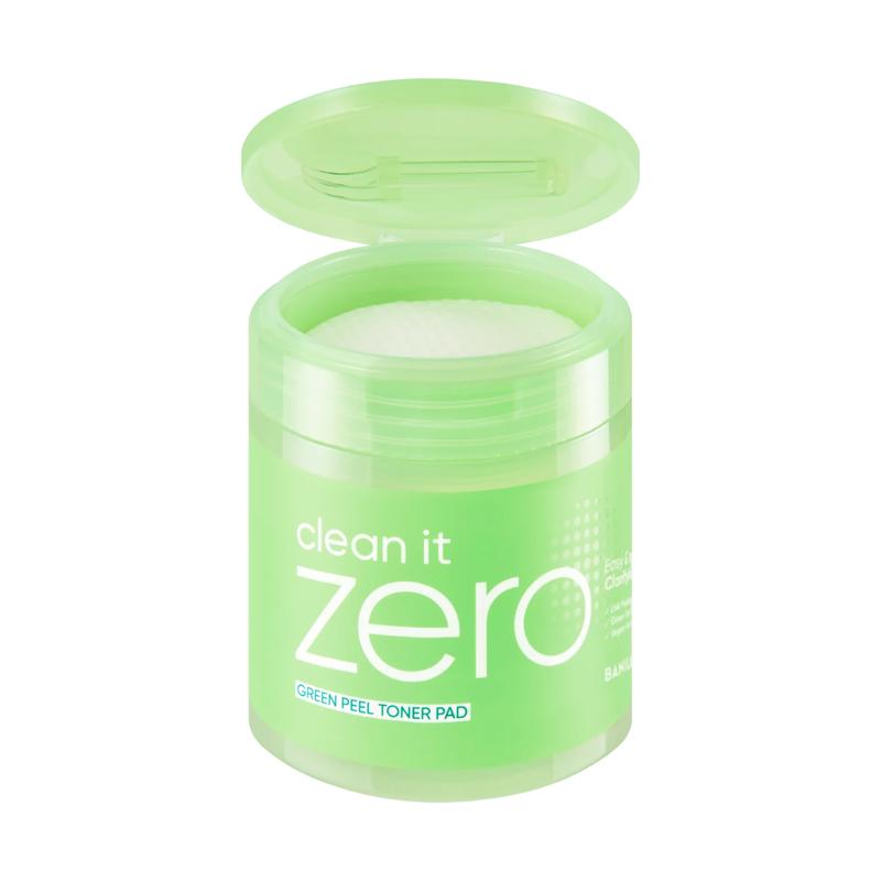 Clean It Zero Green Peel Toner Pad - Vegan Dual Sided Toner Pad for Exfoliating Dead Skin Cells and Unclog Pores Skincare Smooth