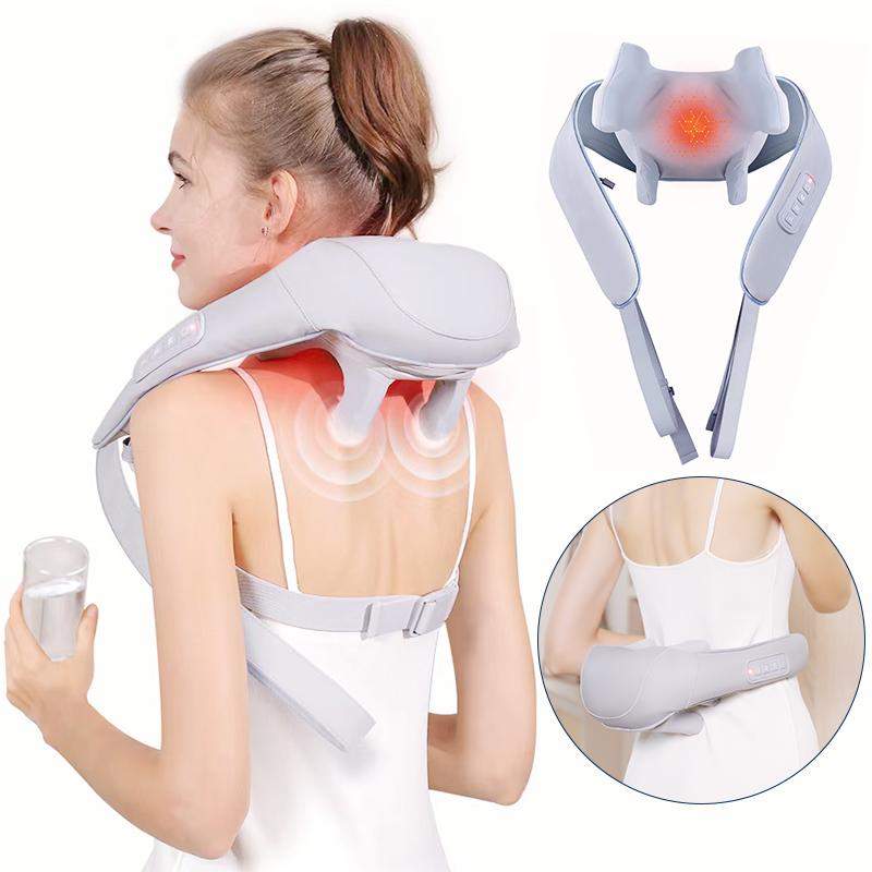 neck and shoulder massage shawl massagers with Heat - Deep Tissue 6D Kneading Pillow,  Foot, Legs,Body - Relieve Muscle Pain Mothers day gift