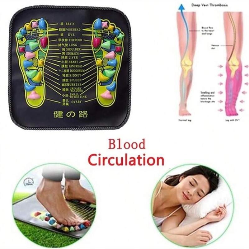 Reflexology Massage Mat 7 Color Stone Foot Massager Rug Random Stone Colors Foot Massager Mat For Circulation Christmas Fitness Bathroom Mat Pain Relief Waking Mat