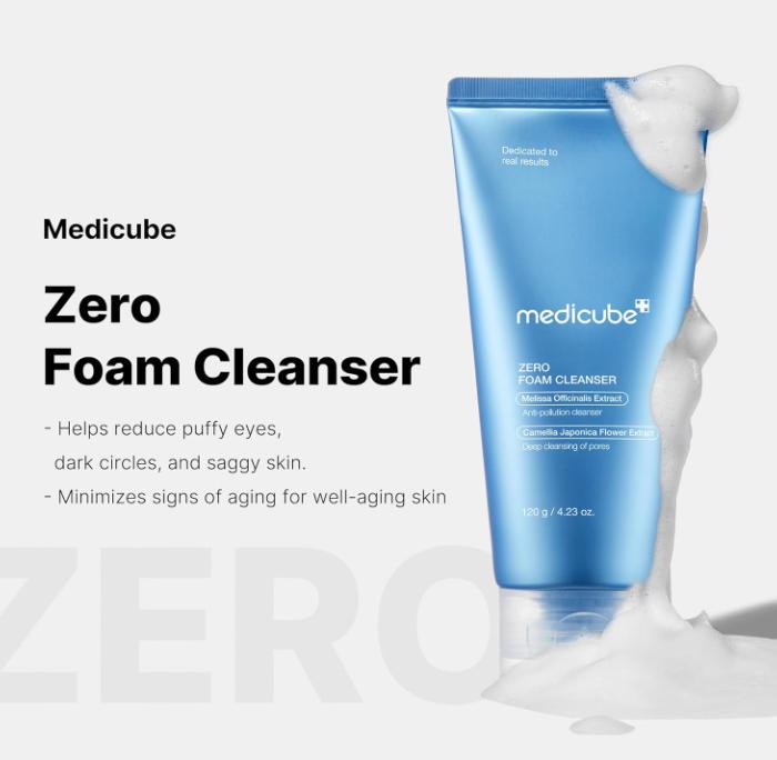 Medicube Zero Foam Cleanser for Sensitive Skin - Sebum Control, Moisture Balance, and Pore Minimization | Korean Skincare-medicube Facial Salicylic